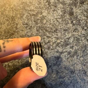 Black Triple Band Ring